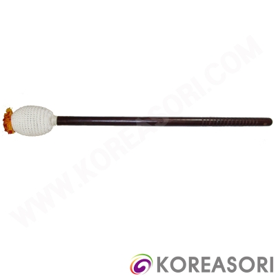 이색수술 흰색 뜨개 큰타원봉  외송나무 큰북채 / KSH-DKA565A