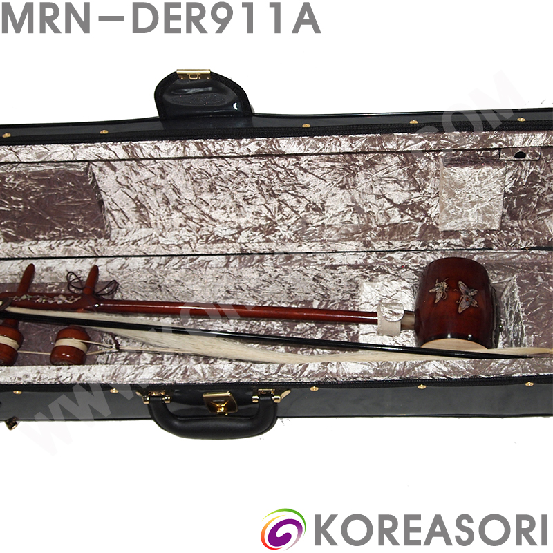 펄무늬 카키브라운 RV에나멜 밝은회색 융단쿠션 압축스티로폼 오동나무합판 라운드사각형 2현 해금케이스 / MRN-DER911A / 해금가방