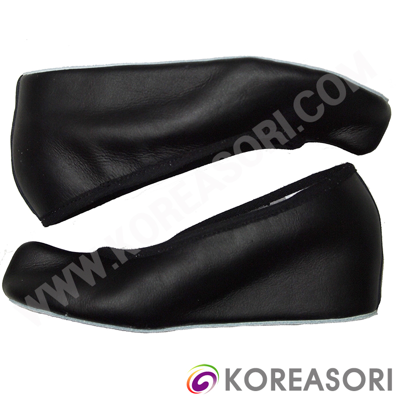 검정색 코있는 검정색 소가죽 3cm 안굽있는 한국무용신발 무용슈즈