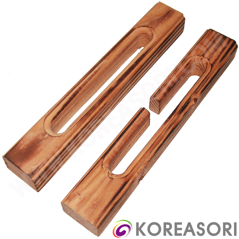 ㅁ자형 분리식 나무색 육송나무 바닥용 장구받침대(2개 1세트) / STM-DND931E