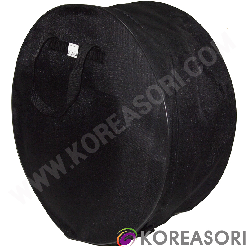 검정색 합성섬유 둥근사물북가방 / 국악기 북가방