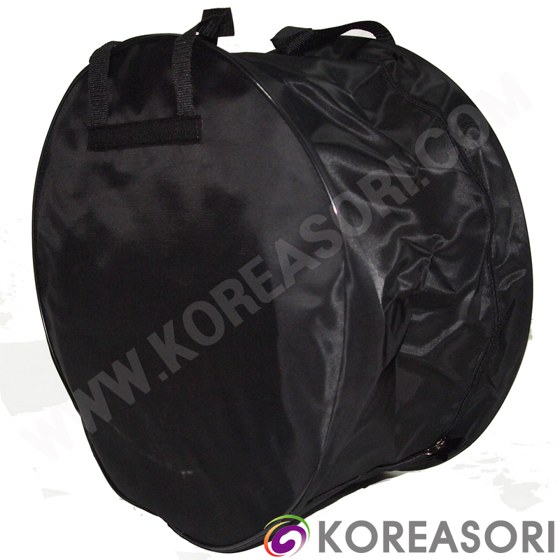 검정색 합성섬유 둥근 풍물북가방 / 국악기 북가방