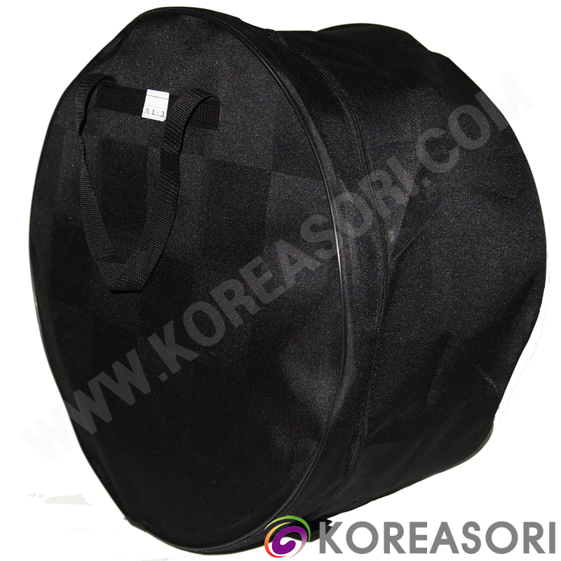 검정색 합성섬유 둥근 무용북가방 / 국악기 북가방