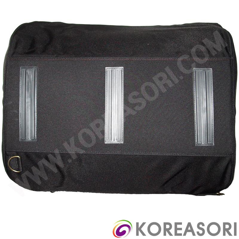 항공적재용 검정색 융단스폰지쿠션 합성섬유 둥근 펼침 장구가방 장구케이스
