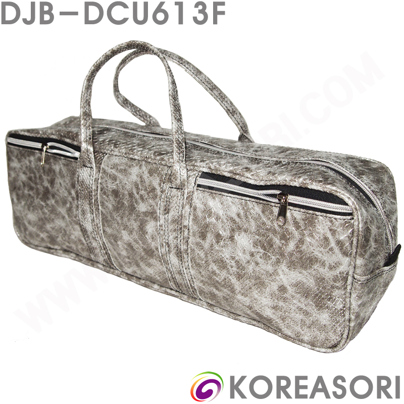 악어무늬 은색 스폰지쿠션 인조가죽 라운드사각 악기채가방 DJB-DCU613F