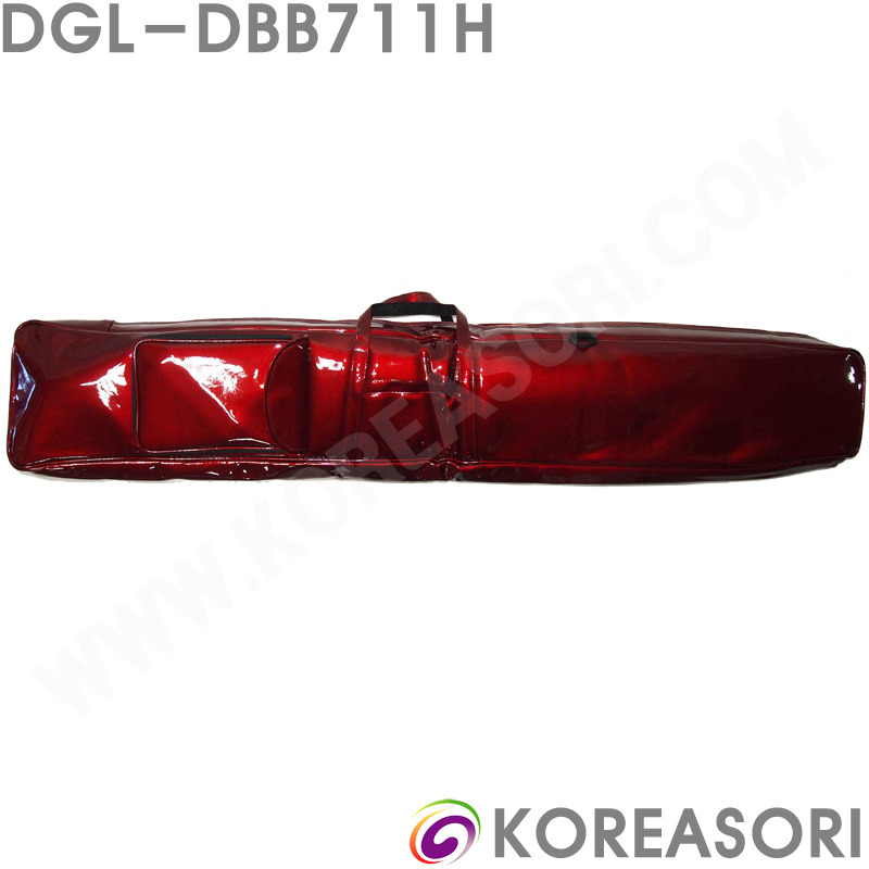 벌집무늬 와인레드 스폰지쿠션 에나멜 라운드직사각 12현 산조가야금가방 가야금케이스 DGL-DBB711H