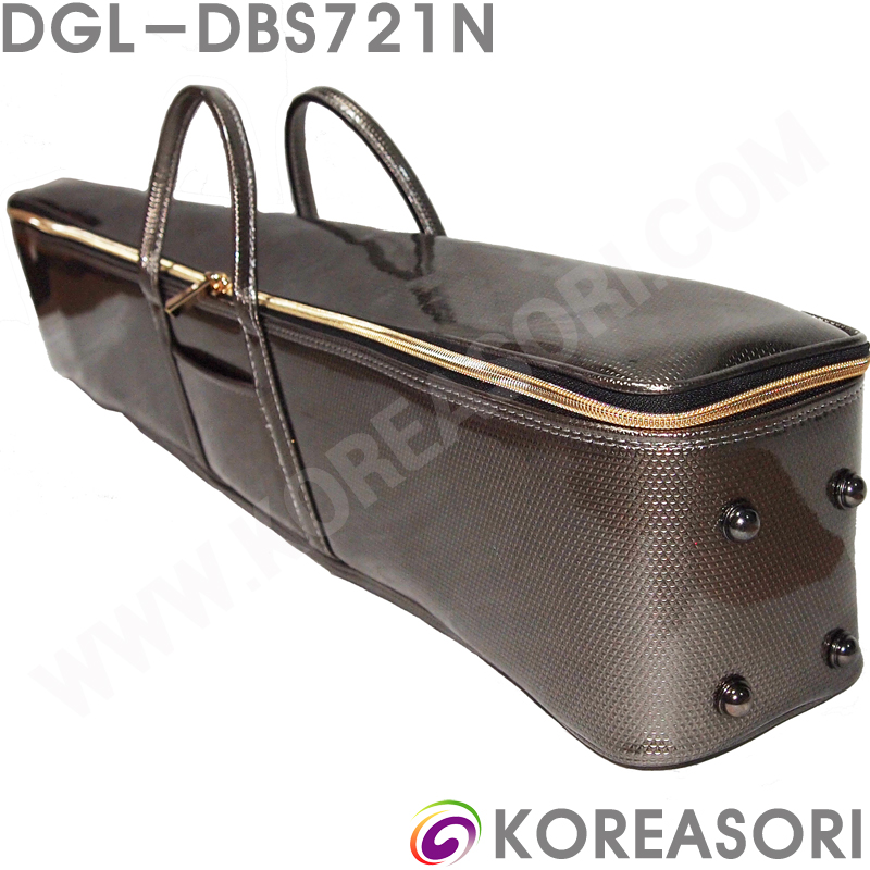 벌집무늬 애쉬그레이 스폰지쿠션 에나멜 라운드 긴삼각형 2현 싱글해금가방 해금케이스 DGL-DBS721Z