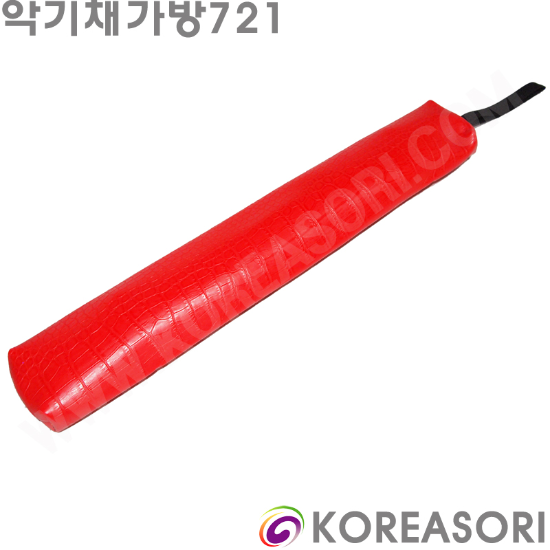 악어무늬 빨간색 인조가죽 라운드사각 난타채가방 장구채가방 DJB-DCU211D