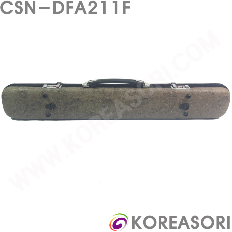 가죽무늬 브라운 필름지 라운드직사각 카본 2단 대금케이스 / CSN-DFA211F / 대금가방 국악기가방