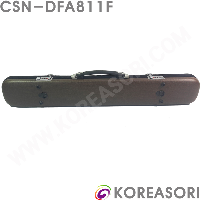 모직무늬 브라운 필름지 라운드직사각 카본 2단 대금케이스 / CSN-DFA811F / 대금가방 국악기가방