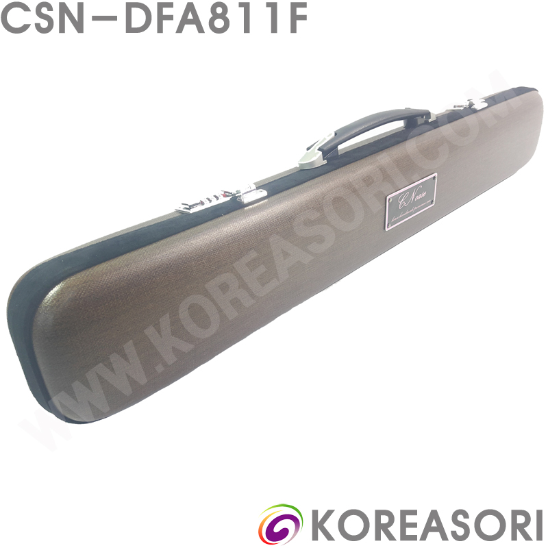 모직무늬 브라운 필름지 라운드직사각 카본 2단 대금케이스 / CSN-DFA811F / 대금가방 국악기가방