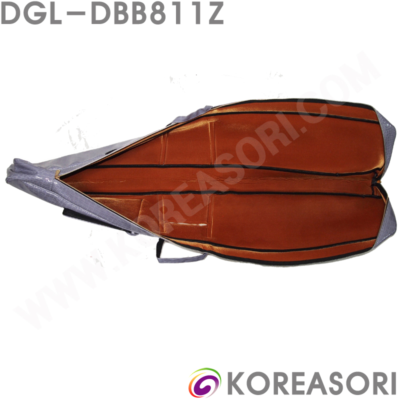 악어무늬 바이올렛라벤더 스폰지쿠션 인조가죽 라운드직사각 12현 산조가야금가방 가야금케이스 DGL-DBB811Z
