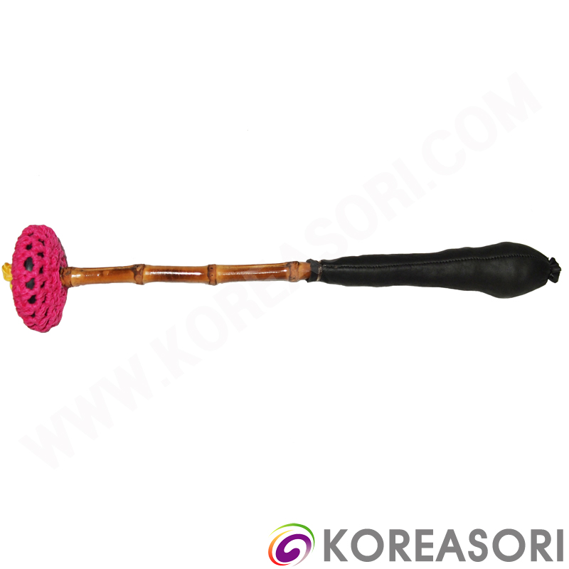 수술달린 분홍색 뜨개공이 황죽뿌리 무속꽹과리채 꽹과리채 / PRS-DJK772A