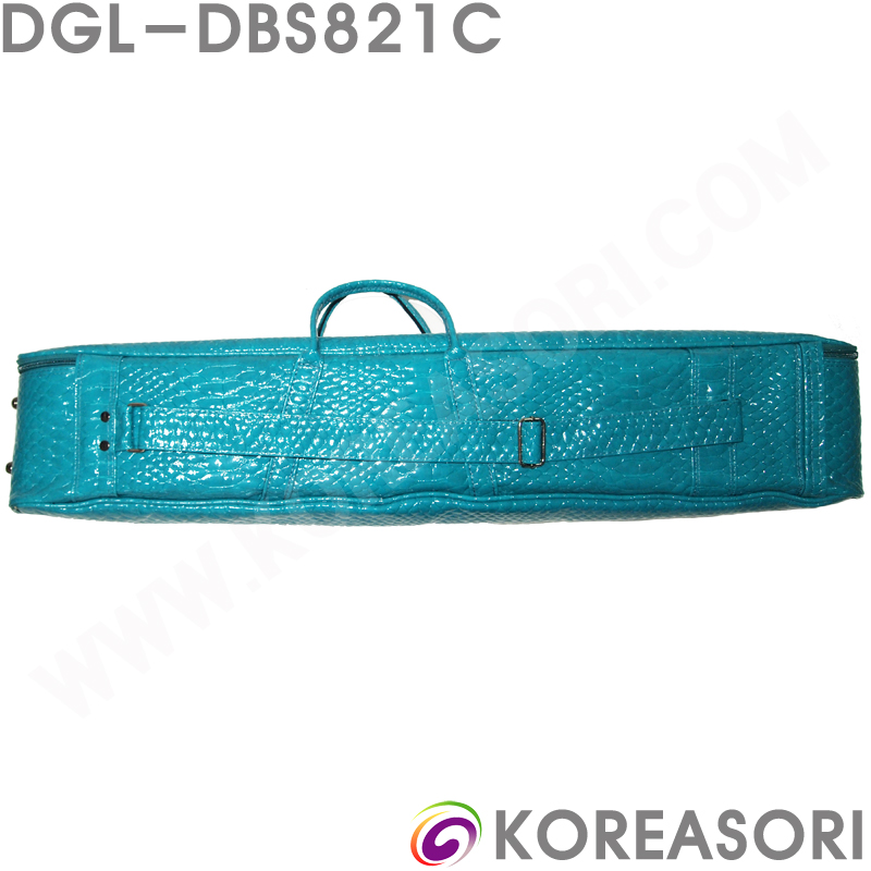 악어무늬 에메랄드그린 스폰지쿠션 인조가죽 라운드긴삼각 2현 싱글해금가방 해금케이스 DGL-DBS821C