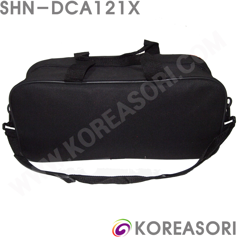 검정색 스폰지쿠션 합성섬유 라운드직사각 나각가방 / SHN-DCA121X